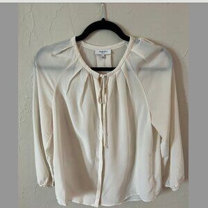 Babaton 100% Silk Cream Blouse, M